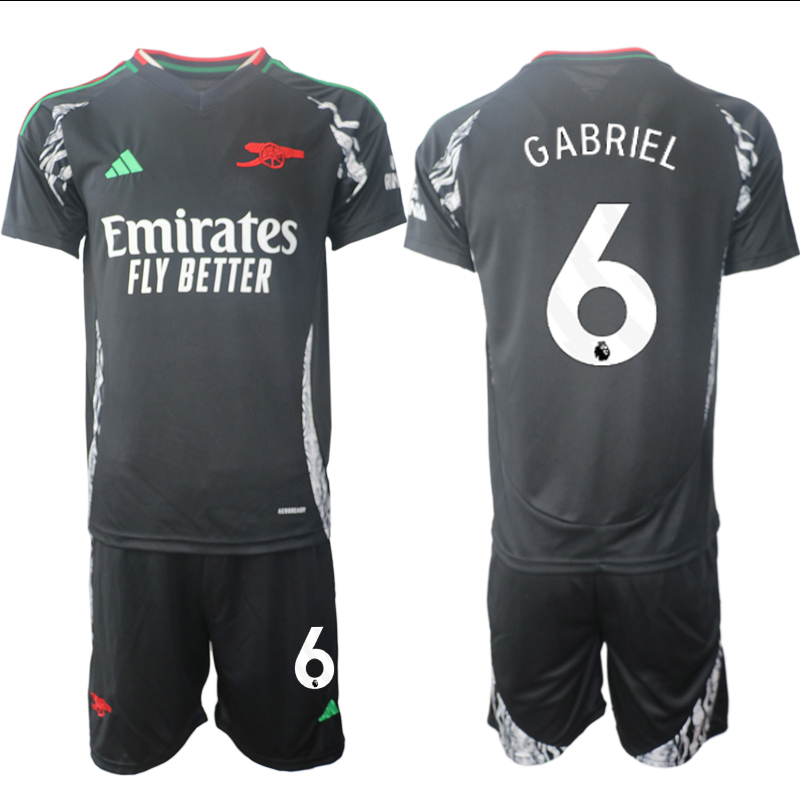 Men 2024-2025 Club Arsenal away Black 6 Soccer Jersey